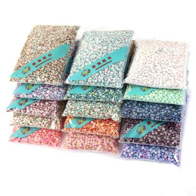 China Bags Wholesale Loose Beads Color 3mm-10mm Flat Back Half Bead AB Gradient FlatBack Round Bead Loose Bead For Shoe Craft for sale