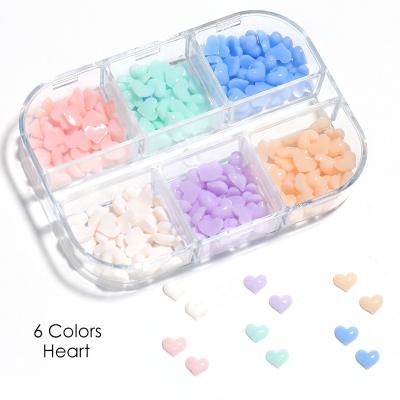 China Wholesale Light Nail Art Jewelry Rhinestone Japanese Candy Change Love Nail Art DIY Color 3D DIY Nail Heart Shaped Supplies for sale