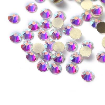 China Hot Sale Flatback Crystal AB Stone Glass Rhinestones 2088 Flat Back Fake Stones For Nail Art Design for sale