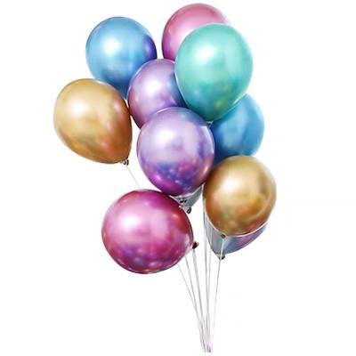 China Hot Selling Eco-friendly Wholesale 10inch 1.8g Chrome Balloon Single Layer Metallic Balloons For Weddings Party Decorations for sale