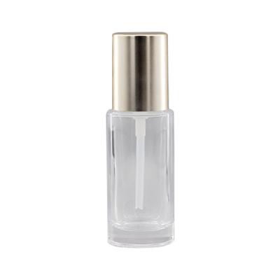 China Cosmetic Factory Wholesale Custom Logo Body Clear Serum Oil Bottle Glazed Glass for sale