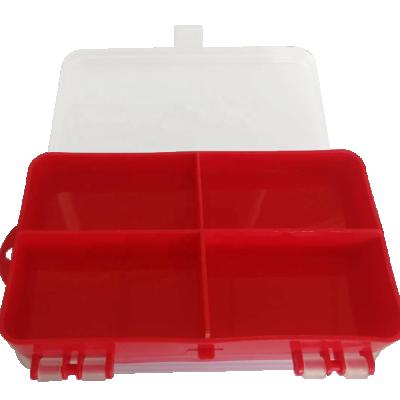 China Plastic Red Double Sided Box 9-Compartments Storage Tools Box - Plastic Trick Box Case for sale