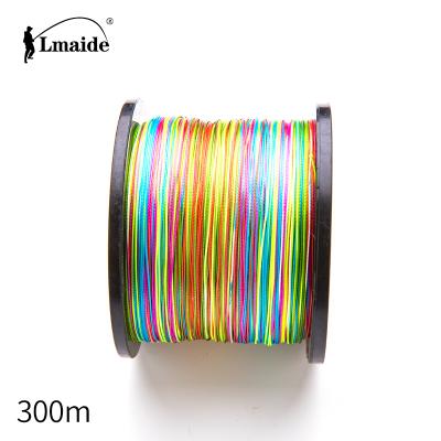 China Floating Float Locator Rope Level Shape Multi Color PE 4x Fishing Braided Line 5colors 300m With Super Strong Strength And Zero Stretch for sale