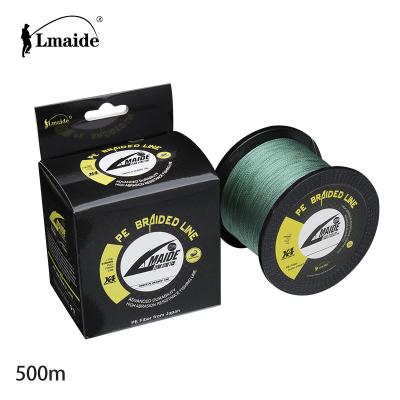 China Super strong strength and zero stretch Japan raw material PE 4x braided braided float line 300m/500m super strong line stretch shape and 100LB level zero for sale