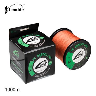 China LMAIDE High Quality 8strands 1000m Braided Fishing Line Float Marker Abrasion Resistant Monofilament Line 4LB-200LB for sale