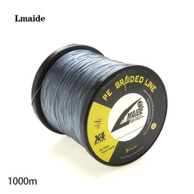 China Float Marker 1000m 100% PE Braided Fishing Lines 4 Strands Braided Strong Pull for sale