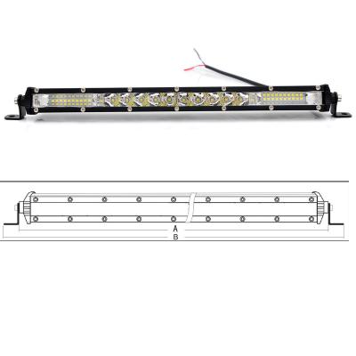 China Diecast Single Row 12v24v 90w Waterproof Aluminum Alloy Auto Offraod Driving Car 90w Led Light Bar for sale