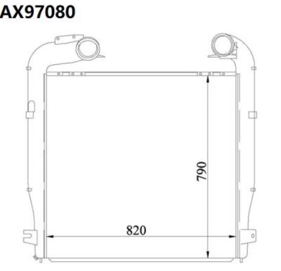 China Aluminum Core Tanks Tractor Parts Intercooler Charge Plastic Air Cooler For SCA Trucks NIA G-SERIES (07-) 1776067 10570348 for sale