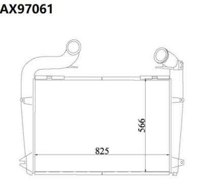 China Plastic Aluminum Core Tanks Tractor Parts Truck Intercooler Charge Air Cooler For SCA NIA4-SERIES (95-) P96 1373517 1384059 1430718 for sale