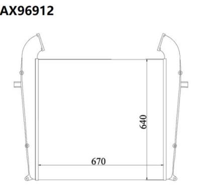 China Tractor Parts Truck Intercooler Charge Air Cooler For SCA NIA 4-SERIES (81-) 1776067 10570348 670*640*63mm for sale