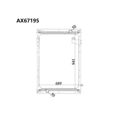 China Tractor Aluminum Plastic Tanks Parts Aluminum Core Truck Radiator For MAN (96-) 81061016487 for sale