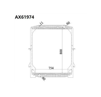 China Tractor aluminum plastic parts aluminum tanks core truck radiator for IV ECO spr2 99463232 99463230 for sale