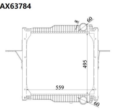 China Tractor aluminum plastic parts aluminum tanks core truck radiator for RVI-RE nault MIDLUM (06-) trucks 5001873307 7420809768 5001873311 for sale