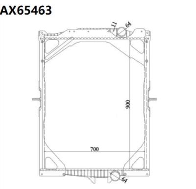 China Tractor Aluminum Plastic Parts Aluminum Tanks Core Truck Radiator For Vo FH-12 (93-) FH-10 (93-) FM-7 (98-16652491676436 20536961 Vol. for sale