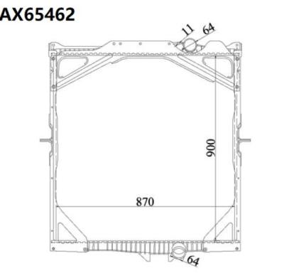 China Tractor Aluminum Plastic Parts Aluminum Tanks Core Truck Radiator For VOLVO FH-12 (93-) GT FH-16 (93-) (93-) For US Model 1676635 8112565 8113190 for sale