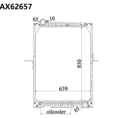 China Tractor Aluminum Plastic Parts Aluminum Tanks Core Truck Radiator For Mercedes NG 90 6525007001 6525014901 6525017101 for sale