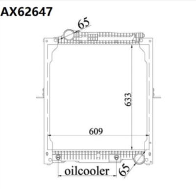 China Tractor Aluminum Plastic Parts Tanks Aluminum Core Truck Radiator For Mercedes NG 90 6525010201 6525010301 6525016301 for sale