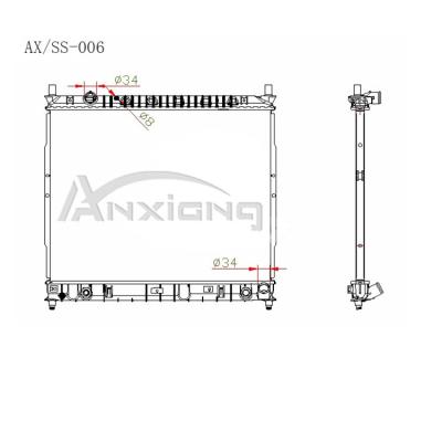 China Aluminum Core Plastic Tanks OEM: 21310-08120 510*658*26 AT Auto Parts Aluminum Weld Radiator for sale