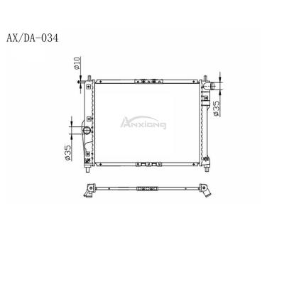 China Aluminum Core Plastic Tanks OEM: 96181931 500*378*16 TA NISSENS: 61644 Aluminum Weld Radiator Auto Parts for sale