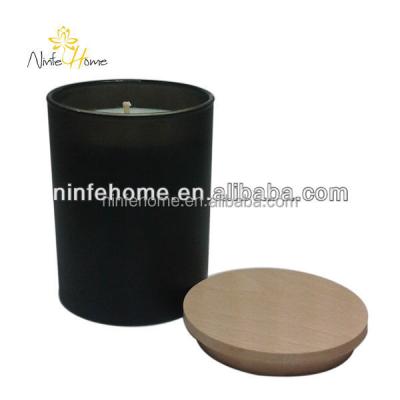 China 8.5oz/240g Natural Soy Wax Scented Glass Jar Candle with Wooden Lid for sale