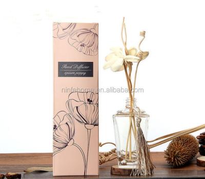 China Sustainable Cone Glass Bottle Decorative Perfume Reed Diffuser With Rattan / Fiber Stick for sale