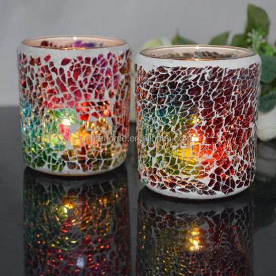 China 135g / 4.8oz Mosaic Design Scented Scented Natural Soy Wax Candle for sale