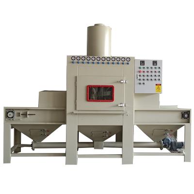 China Conveyor Type Stores Building Material Automatic Sandblasting Machine Flat Work Rust Removal for sale