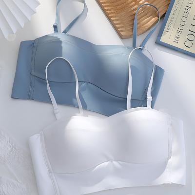 China QUICK DRY Women Laser Cut Wireless Underwear Strapless Bra Lift Up Invisible Bra for sale