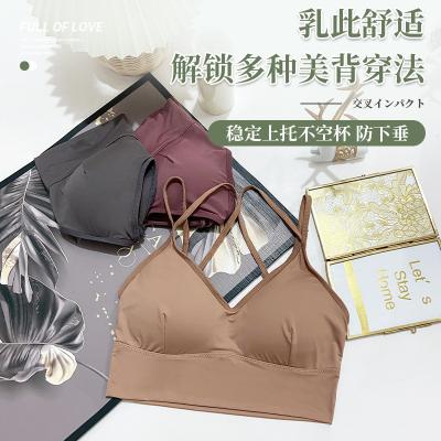 China QUICK DRY sexy soft wireless ice silk women's underwear summer underwear sling bra for sale