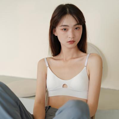 China QUICK DRY Women Seamless Triangle Cup Padded Cotton Bralette for sale