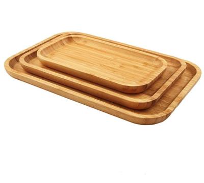 China Eco-Friendly Wooden Tray Cheese Tray Charcuterie Decorative Bathroom Sustainable Bamboo Kitchen Serving Dish (Mini Small Medium, Natura for sale