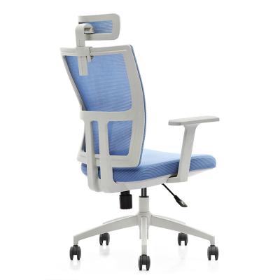 China Adjustable (Height) Mesh Chair Office Armrest Parts With Headrest Chairs Prices Computer Conference Ergonomic Executive Cloth Back Office Chai High for sale