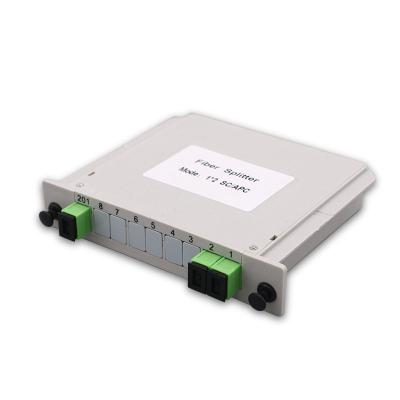 China FTTX FTTH Rack Mount PLC Splitter ABS Box SC UPC Connectors Cassette PLC Splitter Optical Fiber Lenght0.9mm for sale