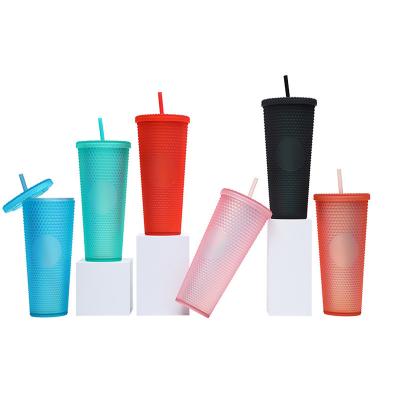 China Competitive Price Viable Clear Acrylic Plastic Water Bottle 24oz Wall Tumbler Twinkle Tumblers With Lids And Straws Wholesale for sale