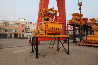 중국 Twin Shaft JS1000 1m3 Volume Cement Mixer Machine Electric Self Loading Concrete Mixer 판매용