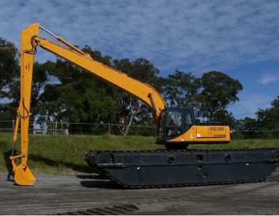 China Maintenance and Cleaning Waterways LONG REACH ARM BOOM EXCAVATOR AMPHIBIOUS BACKHOE for sale