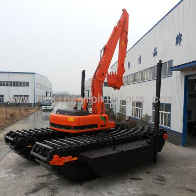 China Waterways pontoon amphibious track maintenance and cleaning for swamp excavator and swamp machine for sale