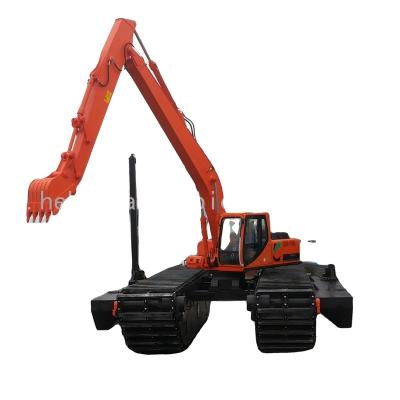 China Waterways maintenance and cleaning SANY 20 ton long reach multifunctional amphibious crawler excavator amphibious swamp excavator for sale