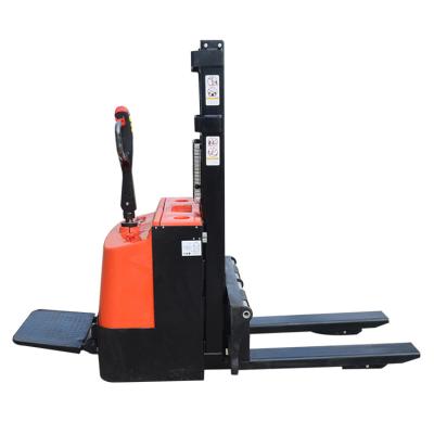 China High Efficiency Warehouse using battery powered 1 ton cheap price Forklift Full Electric Stand pallet stacker for sale