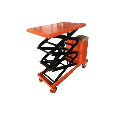 China Hotels Portable electric platform car load 350kg 1.3m electric lift table for sale