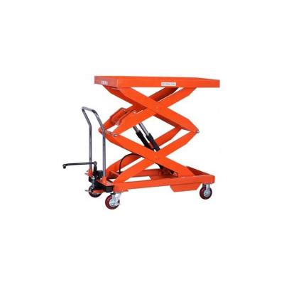 China Self-Propelled Hydraulic Mobile 800kg 1500mm customized manual hydraulic Double Scissors lift platform Lift Table for sale