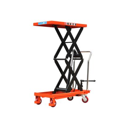 China Self-Propelled Hydraulic Mobile 500kg 1500mm hand operated lift platform Hydraulic Scissor Lift Table manual lift table for sale