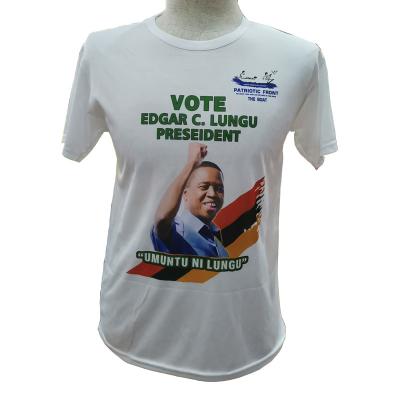 China Breathable Breathable Zambia Campaign Election T Shirt Factory In China With Printing Logo for sale