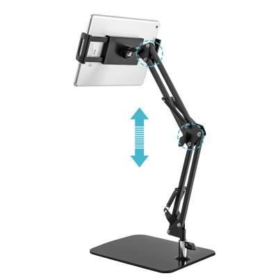 China Hot Selling White Multifunctional Foldable Mobile Desk Stand High Quality Adjustable Height Desktop Phone and Tablet Holders for sale