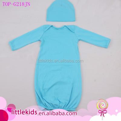 China Breathable Baby Gear Cotton Sleeping Bag Lap Shoulder Design Unisex Baby Dress Newborn Gift Dress With Hat for sale