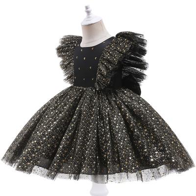 China 2022 Brand New Anti-wrinkle Chiffon Tulle Princess Tutu Skirt Costume Girls Ruffle Sleeve Dress Dress for sale