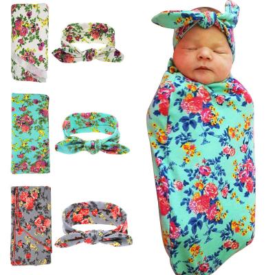 China Anti-Static Burrito Blanket Newborn Baby Wrap 100% Cotton Sleep Wraps Wrap Headband For Baby Sleep for sale