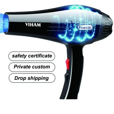 China Hair Care 800W Professional Negative Ion Hair Dryer Quick-drying Hair Care Black Wholesales Negative Hair Dryer for sale