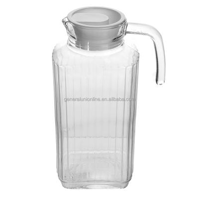 China Large Capacity Classic Tea Coffee Stored Drinking Daily Life Stripe Engraving Glass Jar for sale