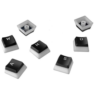 China Capacitive 104 Key Capacitive ABS Pudding Keycaps Backlight Keyboard Black And White Keycap Sets Mechanical Keyboard Keycaps for sale